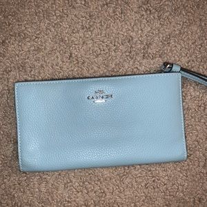 Coach Continental Wallet; Light Blue; Like New!!